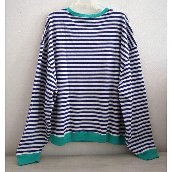 We The Free x FP OB1717006 Women's Sz M Classic Striped Crewneck Sweatshirt - Picture 2 of 10